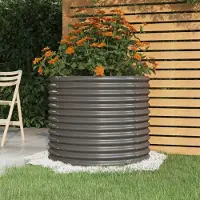 Prolenta Maison Exclusive - Jardinière de jardin Acier galvanisé 80x80x68 cm Gris