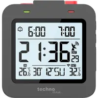 Technoline WT325 Réveil radio | température extérieure | réglage du fuseau horaire | affichage du jour de la semaine | rétro-éclairage