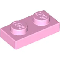 LEGO 50 pièces , pièce c. 3023 en rose clair (rose clair)