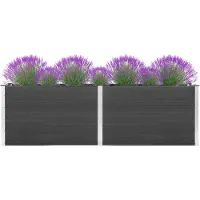 Prolenta Maison Exclusive - Jardinière surélevée 200 x 100 x 91 cm, WPC gris