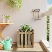 Prolenta Maison Exclusive - Jardinière design à lattes, 50x50x50 cm, en bois de pin imprégné