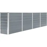 Syfax Jardinière 320x40x77 cm Acier galvanisé Gris