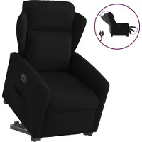 Syfax Fauteuil inclinable électrique noir tissu