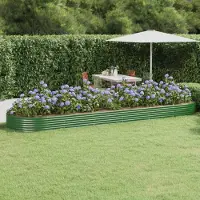 Prolenta Maison Exclusive - Potager surélevé en acier galvanisé 523 x 140 x 36 cm Vert