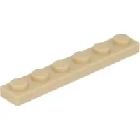 LEGO 1x6 plaque 3666 - 50 pièces beige