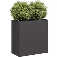 Prolenta Maison Exclusive - Bac à plantes noir 80x40x80 cm Acier laminé à froid