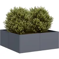 Prolenta Maison Exclusive - Bac à plantes anthracite 80x80x30 cm en acier