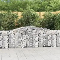 Prolenta Maison Exclusive - Paniers à gabions arqués 7 pcs 400x30x80/100 cm Fer galvanisé