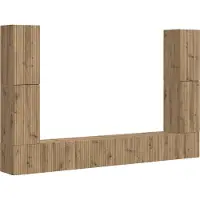 Syfax Ensemble meuble TV 8 pcs Chêne artisanal Bois d'ingénierie