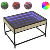 Syfax Table basse avec LED infini chêne sonoma 70x50x41 cm