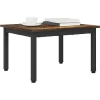 Syfax Table basse Chêne Fumé 60 x 50 x 36 cm Bois d'ingénierie