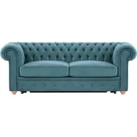 Wintech Chesterfield Max Borneo – Canapé trois places convertible avec sommier-Velluto 12-aveo