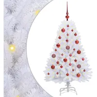 Syfax Sapin de Noël Artificiel à Branches Articulées Blanc 120 cm