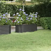 Prolenta Maison Exclusive - Lit surélevé de jardin Acier galvanisé Anthracite