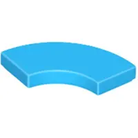 LEGO 2x2 carreaux coin rond 27925 - 250 pièces bleu azur foncé