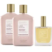 Alfaparf Milano Alfaparf Keratin Therapy Lisse Design Shampooing d'entretien 250 ml + Après-shampooing 250 ml + Huile 50 ml