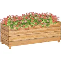 Syfax Lit surélevé 100x40x38 cm bois de teck recyclé et acier