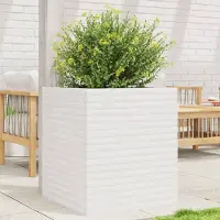 Prolenta Maison Exclusive - Jardinière blanc 60x60x68,5 cm bois de pin massif