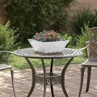 Prolenta Maison Exclusive - Ensemble de 5 pots de jardin, argentés, 40 x 40 x 15 cm
