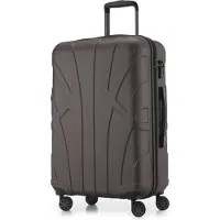Suitline - Valise rigide moyenne avec joint d'expansion Check-In Bagages Trolley extensible Valise à roulettes Valise de voyage, taille M, 4 roulettes, TSA, 66 cm, 100% ABS,Titan