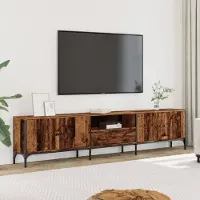 Prolenta Maison Exclusive - Meuble TV avec tiroir aspect bois ancien 200x25x44 cm