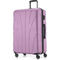 Suitline - Valise de voyage grande extensible, valise XL 4 roulettes, valise à roulettes coque rigide, trolley Hardcase Check-In Bagages 20-23 kg, sangle 158 cm, TSA,Lilas