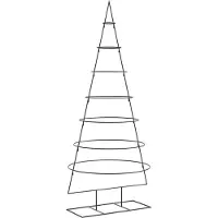Syfax Arbre de Noël en métal pour décoration noir 180 cm