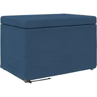 Syfax Tabouret Bleu 61 x 41 x 40 cm Tissu et bois stratifié