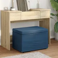 Prolenta Maison Exclusive - Tabouret bleu, dimensions 61 x 41 x 40 cm, revêtement en tissu et structure en bois aggloméré