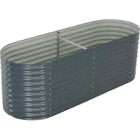 Syfax Lit surélevé de jardin 240x80x81 cm Acier galvanisé Gris