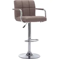 Syfax Tabouret de bar Taupe Tissu