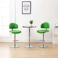 Prolenta Maison Exclusive - Lot de 2 tabourets de bar en similicuir vert