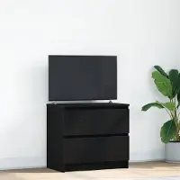 Prolenta Maison Exclusive - Meuble TV noir 60x35x54 cm Matériau dérivé du bois