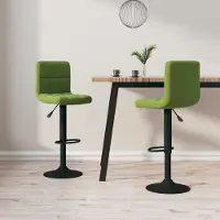 Prolenta Maison Exclusive - Lot de 2 tabourets de bar en velours vert clair