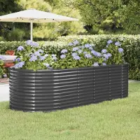 Prolenta Maison Exclusive - Lit surélevé de jardin Acier galvanisé Anthracite