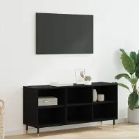 Prolenta Maison Exclusive - Meuble TV, dimensions 103,5 x 30 x 50 cm, finition noire imitation chêne