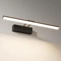Emke LED Lampe à miroir Lampe à miroir IP44 pour salle de bain Applique LED 40cm, pivotante à 200° Lampe d'armoire noire 4200K