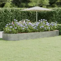Prolenta Maison Exclusive - Lit surélevé de jardin Acier galvanisé Argenté
