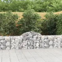 Prolenta Maison Exclusive - Paniers à gabions arqués 2 pcs 200x30x60/80 cm Fer galvanisé