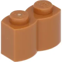 LEGO 1x2 Pallisade - 100 pièces Nougat moyen