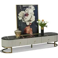 AEA Luxe Commode Design Buffet Side Lowboard Armoire Salle de séjour Buffets 200cm