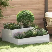 Prolenta Maison Exclusive - Jardinière d'extérieur argentée 100 x 100 x 50 cm en acier inoxydable