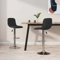 Prolenta Maison Exclusive - Tabourets de bar 2 pièces Tissu noir