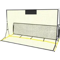 StarTech.com Rebondisseur de football - Filet d'entraînement 210 × 120 cm - Rebond haut/bas - Cadre en fibre de verre - Pour adolescents - Jaune