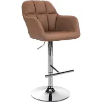 CLP Tabouret de bar Natoma similicuir, couleur:noir, matériaux du piètement:métal chromé