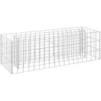 Syfax Lit surélevé à gabion Acier galvanisé 90x30x30 cm