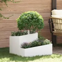 Prolenta Maison Exclusive - Jardinière blanche 60 x 60 x 50 cm Acier laminé à froid