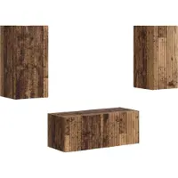 Syfax Ensemble meuble TV 2 pcs Bois ancien Bois d'ingénierie