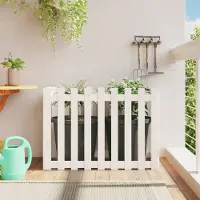 Prolenta Maison Exclusive - Jardinière surélevée design clôture à lattes blanc 100x50x70 cm bois massif pin