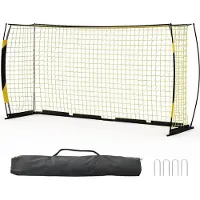 StarTech.com But de football - But d'entraînement portable - 3,66 x 1,83 m - Socle métallique robuste - Jardin - Intérieur/extérieur - Jaune